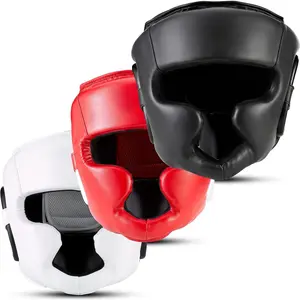Boxing Headgear Men, Boxing Head Guard Sparring Gear, MMA Headgear Kickboxing Muay Thai Training Helmet, Protective Fighting Gear, Adjustable Face Protection