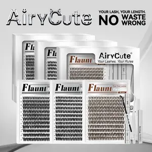 Flaunt & Short Flaunt & Brown Flaunt | AiryCute Upgrade U Lashes Ultra-Dense, Waterproof, Long-Lasting Lashes | Flora | Natural Daily, Volume Style | Beginner-Friendly DIY Lashes for a Flawless, Voluminous Look | Trendy & Must-Have Clusters #SummerVibes