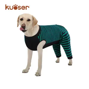 Kuoser Dog Recovery Suit, Anti Licking Dog Rear Leg Sleeve, Abdominal Dog Surgical Suit with Pants Cover Protect Wounds, Dog Elbow Protector Soft Dog Surgery Onesie Cone Alternative, Fuddle wuddle patch puppy