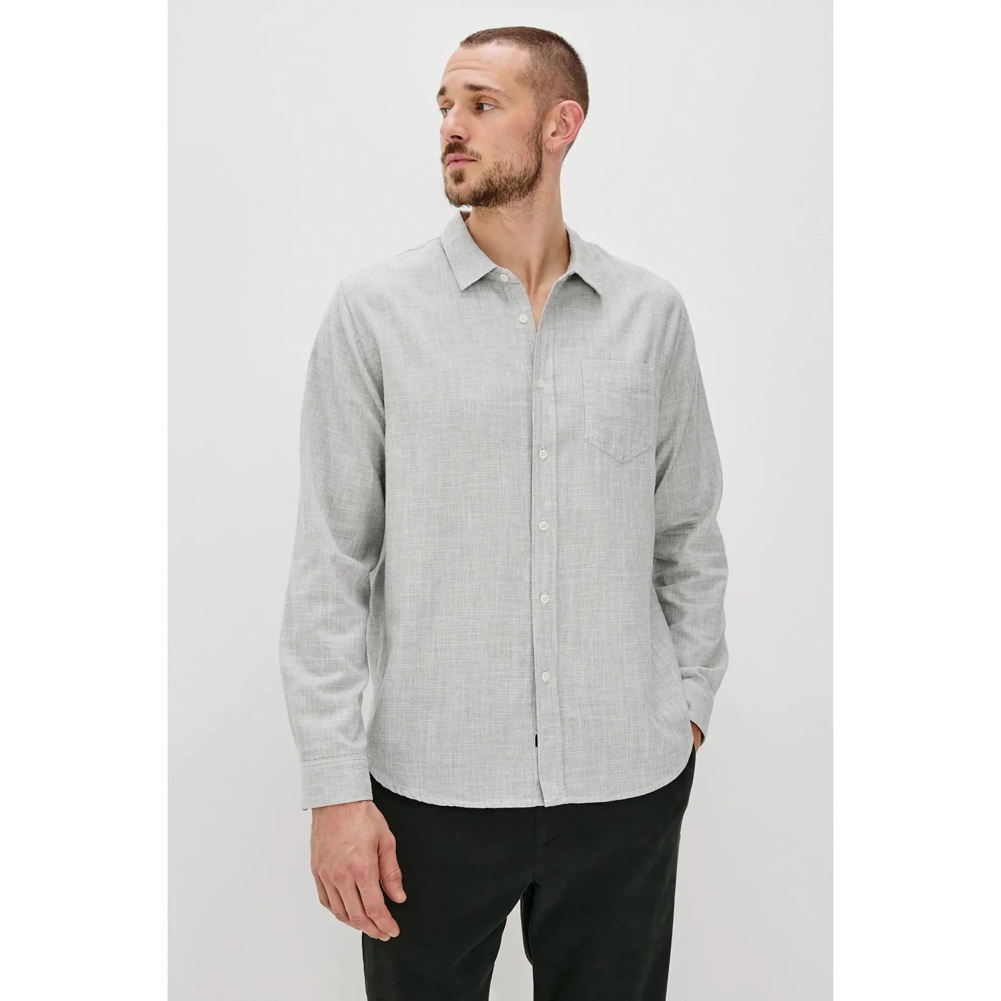 Rails Wyatt Shirt in Platinum Etch