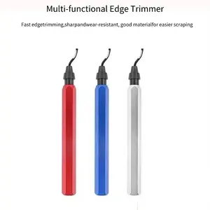 1 set of metal deburring kit: red/blue/silver inner hole scraper, finishing knife, beveling tool, metal finishing knife, hand-held tool for removing excess material and burrs.