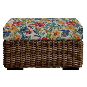 RSH Decor Foam Ottoman Cushion: Water-Resistant Outdoor Cushion for Patio Furniture - Made in United States