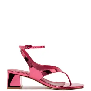 Gaia Block Sandal In French Rose Specchio