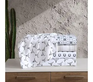 Wrangler Horseshoe Dots Navy Twin Microfiber Sheet Set