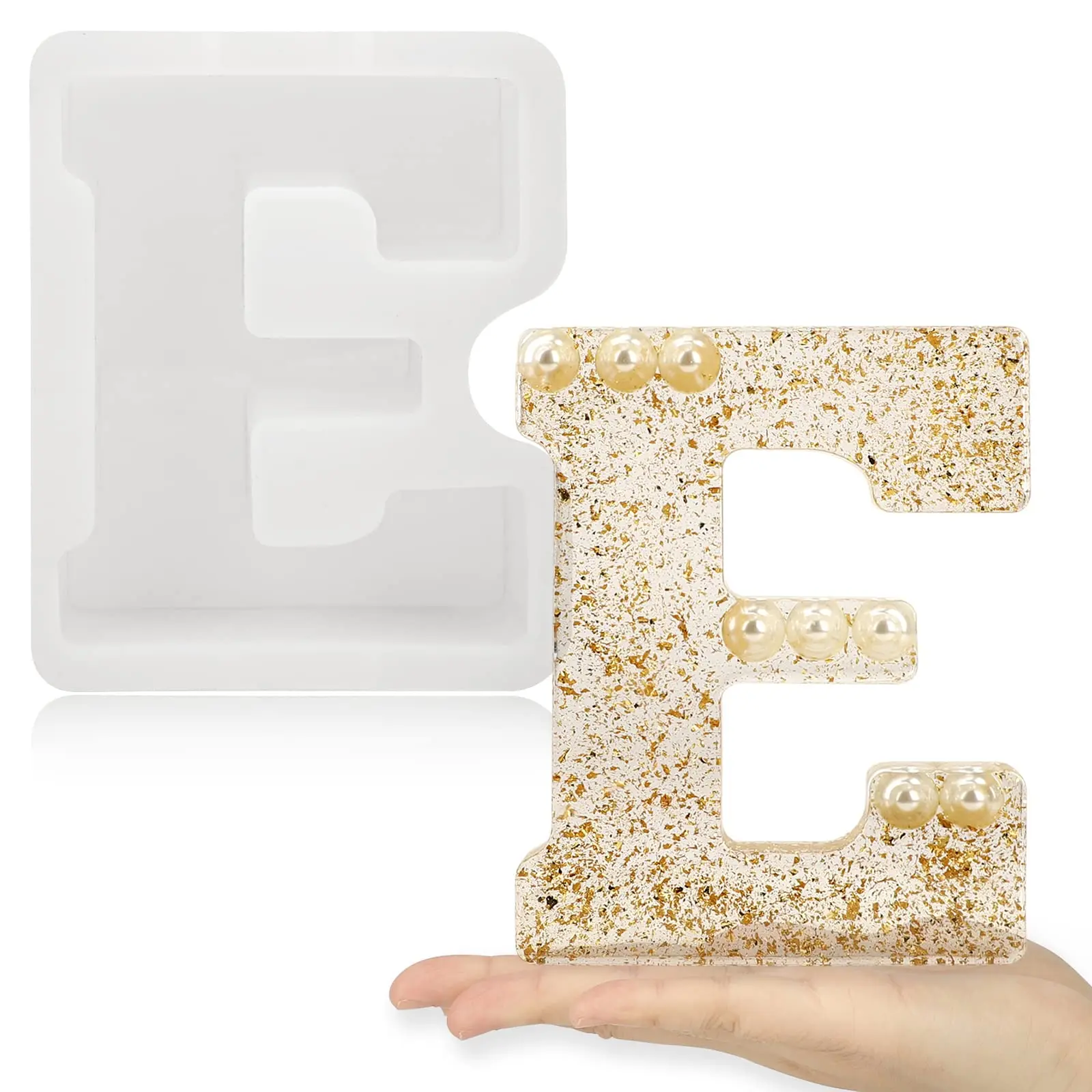 7 Inch Large Letter Molds For  3d E Capital Alphabet Epoxy Mold A To Z Thick Making Letters Word Sign Art Diy Crafts Cake Party Home Decor