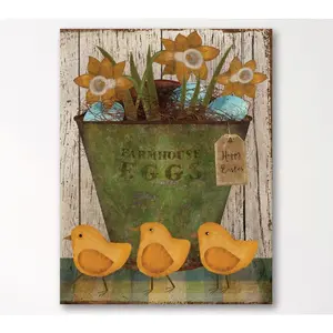 Courtside Market Farmhouse Eggs Easter 20x24 Canvas Wall Art