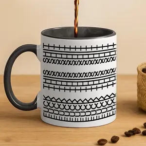 [Good deal] SMS - Hidden Message 11oz/15oz Ceramic Coffee Mug with Artistic Black Handle & Interior - Perfect Gift for Friends Family Coworkers - Stylish Drinkware for Coffee Tea or Iced Drinks Funny Christmas Giftidea
