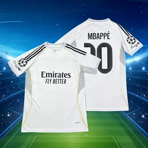 25-26  away blue/black/white Mbappe number 10 short-sleeved football jersey