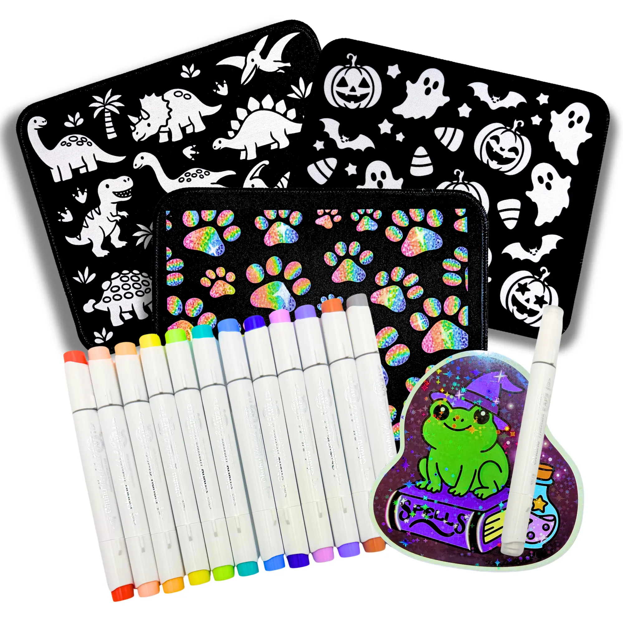 Mini Mat Trio | Pick Any 3 + Ohuhu Color Wheel Palette & Extras by Wook Books Coloring