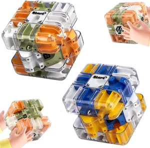 2pcs 3D Maze Cube Ball for Adults & Kids  Labyrinth Puzzle Brain Teaser Gam Educational Learning Toys for Logical Thinking  Family Board Games  Durable Puzzle Cube Gift for Birthday and Holidays