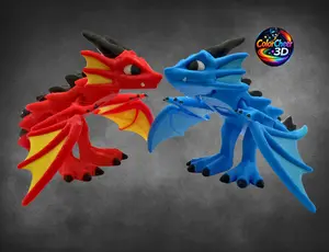 Articulated Dragon 3D Print - Flexi Dragon Toy – Fidget Dragon Figure – Desk Toy – Fantasy Gift – Color Options