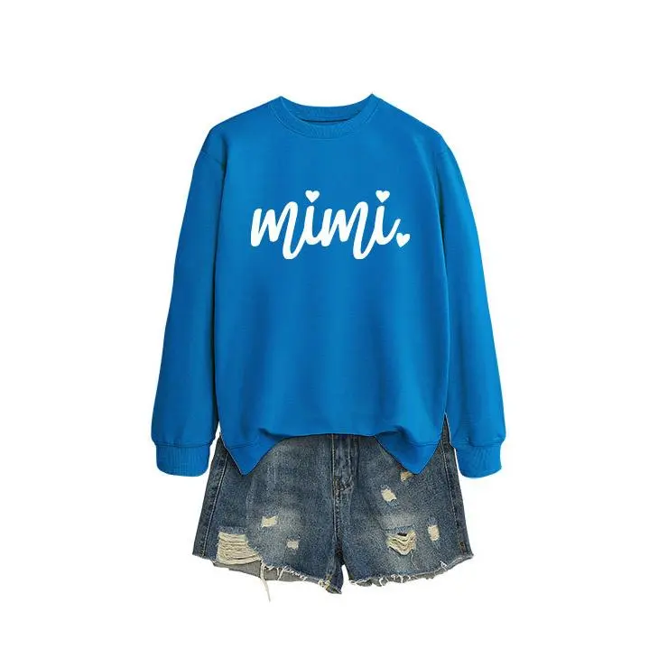 Lake blue hoodie（white font）