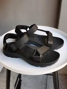 Men's Adjustable Strap Beach Sandals, Casual Comfortable Breathable Sandals for Summer, Non-slip Sports Sandals for Outdoor Hiking, Lightweight Sandal