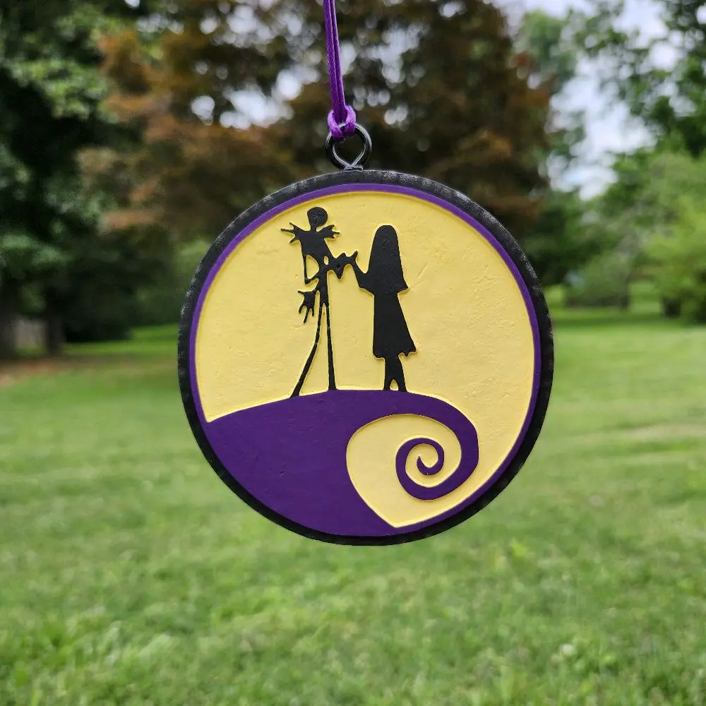 Jack and Sally Car Freshie - Hanging Air Freshener for Rear View Mirror
