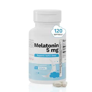 BENFIT Melatonin 5 mg Softgels, 120 Small Easy-to-Swallow Capsules (120-Day Supply) – Contains Melatonin, Natural Non-Habit Forming Nighttime Aid, Supports Sleep & Relaxation