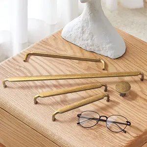 Goo-Ki 6 Pack Distressed Antique Brass Cabinet Pulls American Style Drawer Hardware