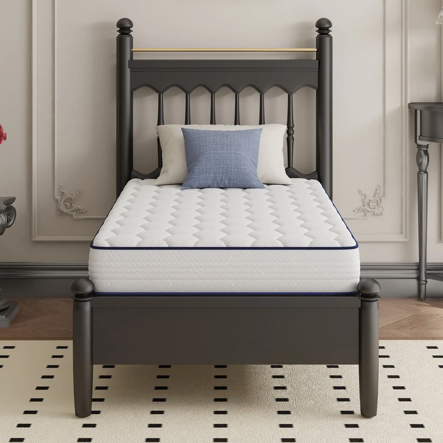 Avenco Pearl 6" Twin Size Innerspring Mattress - Medium Support for Adults