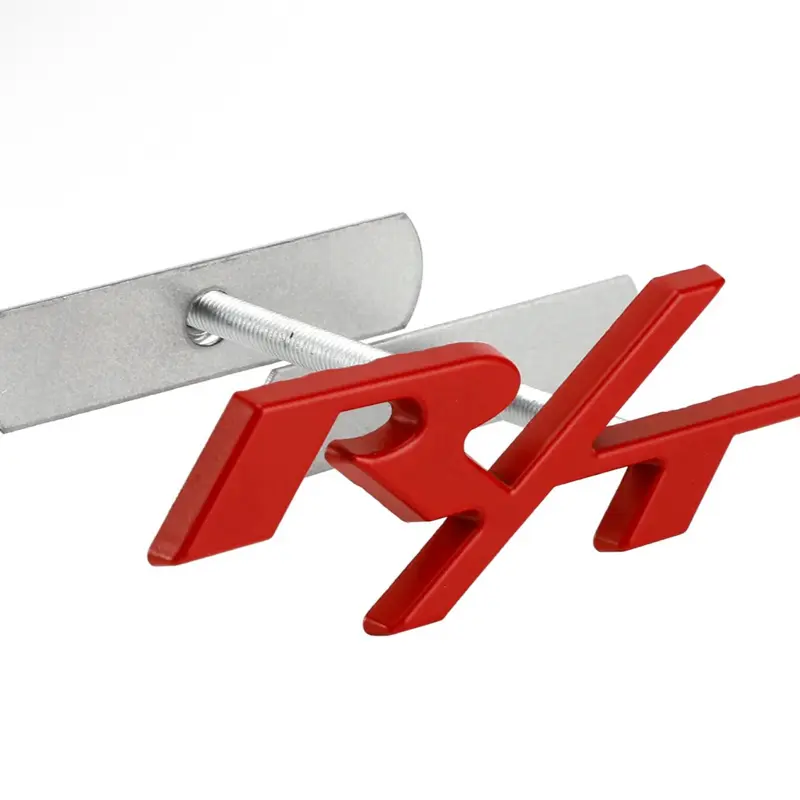 R/T Badge Front Bumper Grille Emblem for Dodge Charger Challenger Red / Chrome / Black / Red Black Badge