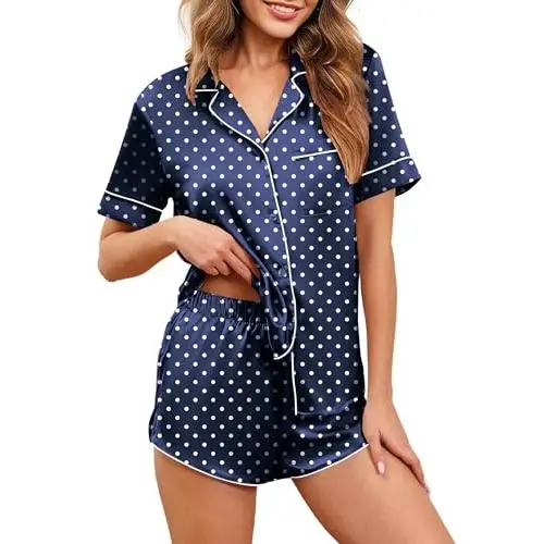 Blue and White Polka Dots