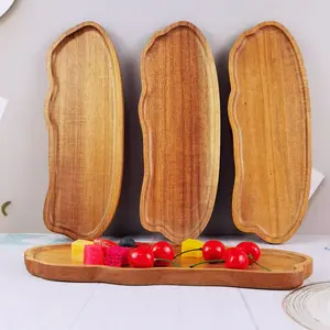 4-piece set of large cloud-shaped rosewood tray, multi-functional solid wood cheese board, suitable for desserts, appetizers, cakes, fruits, coffee and party decorations, durable and fashionable gift choice, party display tray, for outdoor festivals, buff