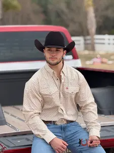 ARIAT SALEM LONG SLEEVE SHIRT OFF WHITE- 10052619