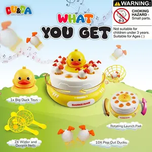 Duck Grab Toy Set, Enhances Motor Skills, Focus Training, Interactive Educational Toy, Indoor Outdoor Party Gift, Requires Batteries