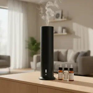 Scentiment Tall Air 2: One Diffuser, Every Room, Anywhere – Cordless + Wi-Fi + Cold-Air, Inspired by La Jument Lighthouse (1000 SqFt Coverage, Discovery Set with 3 Oils)
