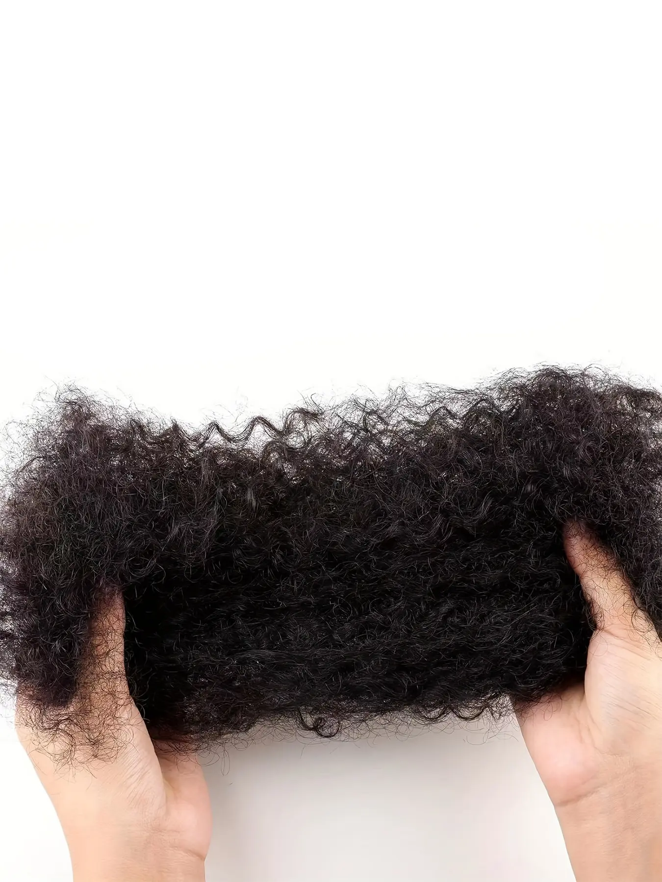 Afro Kinky Bulk Hair 100% Human Hair 50g/Pack 1B# Natural Black, Afro Kinky Texture, Bleachable, for Micro Locs, Twist Braiding, Crochet Dreadlocks, Braids & Hair Extensions, Unisex