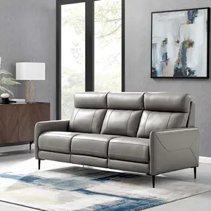 Modway Huxley Leather Sofa in Gray