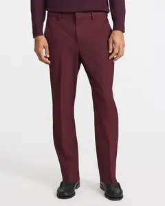 Express Slim Burgundy Stretch Suit Pant