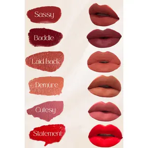 Waterproof Matte Liquid Lipstick with Gloss - Dual-Sided Design for Bold & Glamorous Looks - Matte Finish & Glossy Shine - Long-Lasting & Smudge-Proof - Compact & Portable - Perfect for Busy Women - Enhance Your Makeup Simple