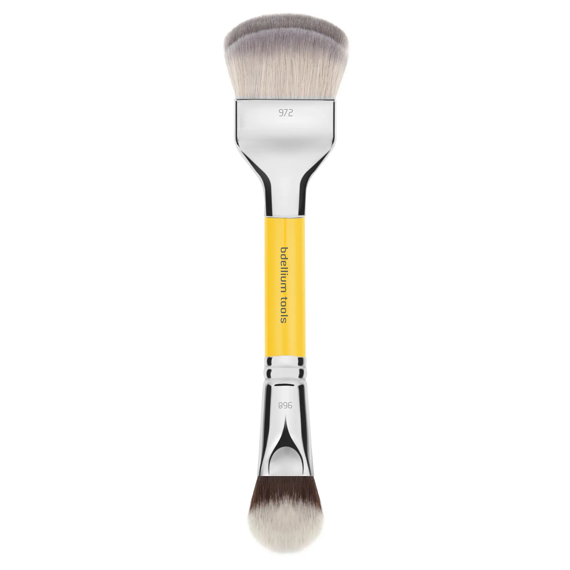 BDELLIUM TOOLS Professional Makeup Brush Studio 973 Double-Ended Large Rounded Double Dome Blender BDHD Phase II with 972/968 for Contouring & Highlighting Vegan Synthetic Fibers