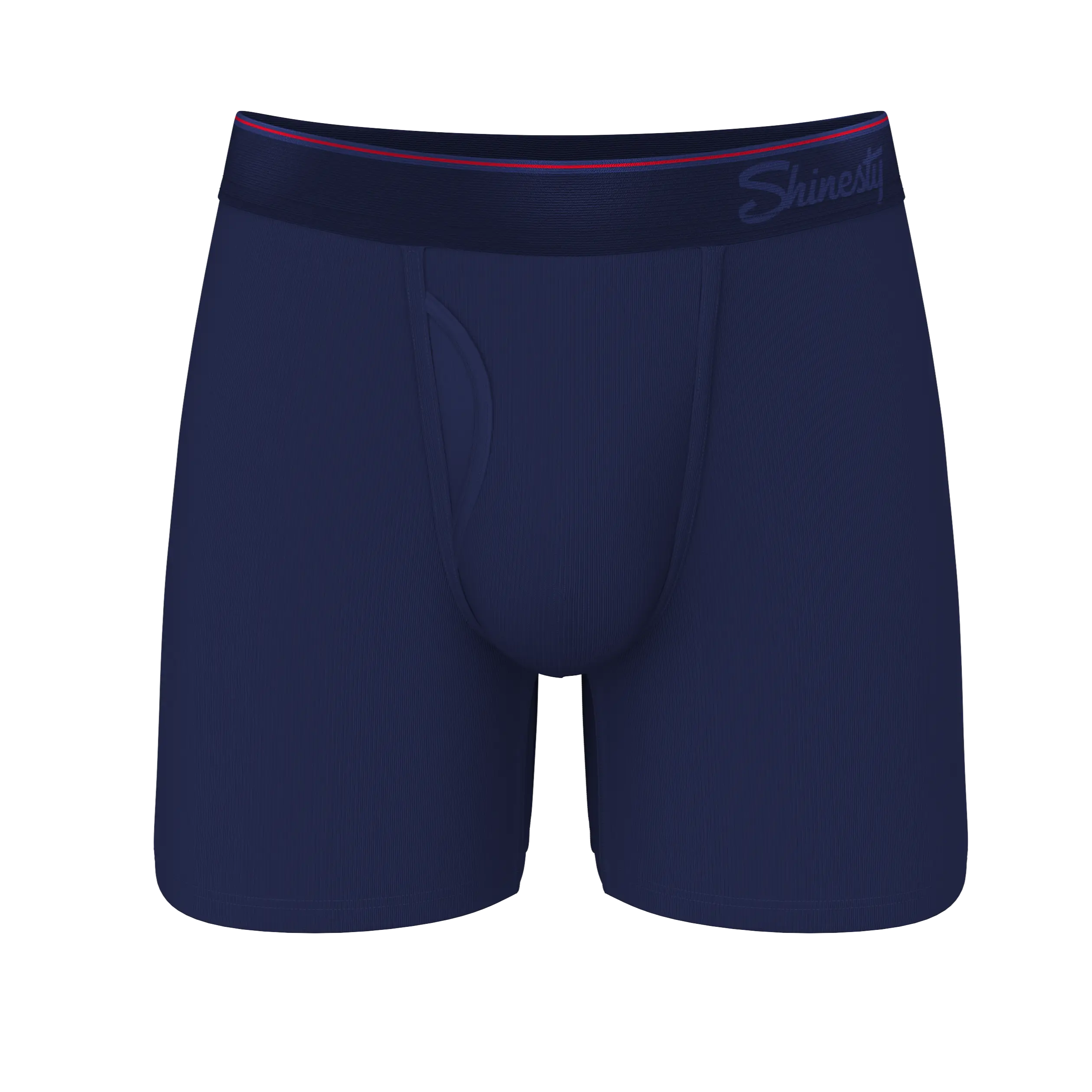 The Blueberry Pie | Shinesty Red Tip Navy Ball Hammock® Pouch Underwear With Fly