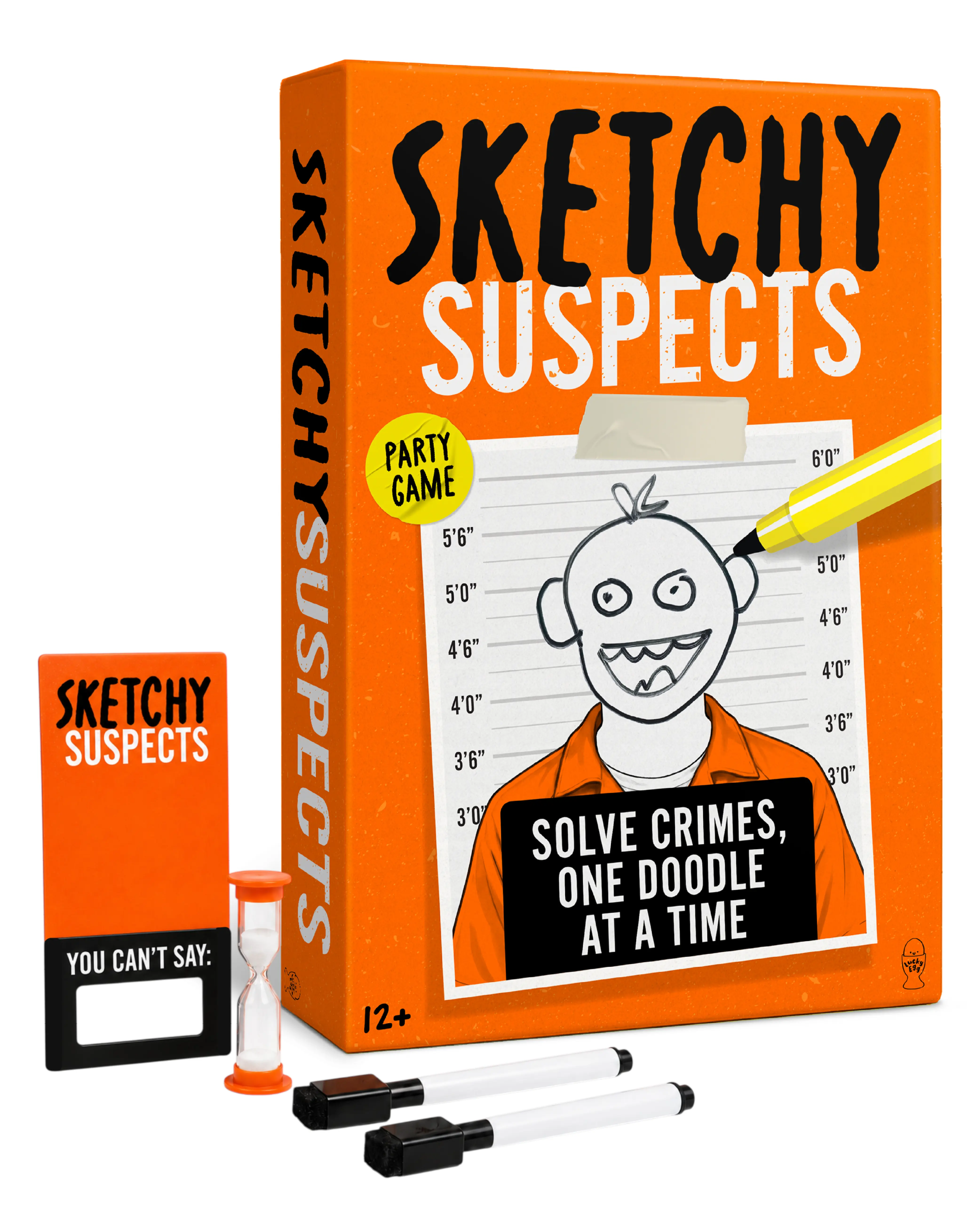 Sketchy Suspects – The Hilarious Police Sketch Party Game - Draw Criminals From Terrible Descriptions - Ages 12+ - 2+ Players - By the Creators of Grab the Mic & Sorry What