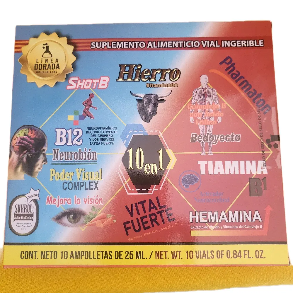 10-in-1 Multivitamin with Iron Healthcare Dietary Supplement, 15 ml Microbottles