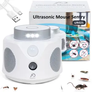 Addot 2024 Ultrasonic Mouse Repellent with Intelligent Triple Defense Against Rodents, Bats, Mice, Squirrels, Spiders, Roaches, and More