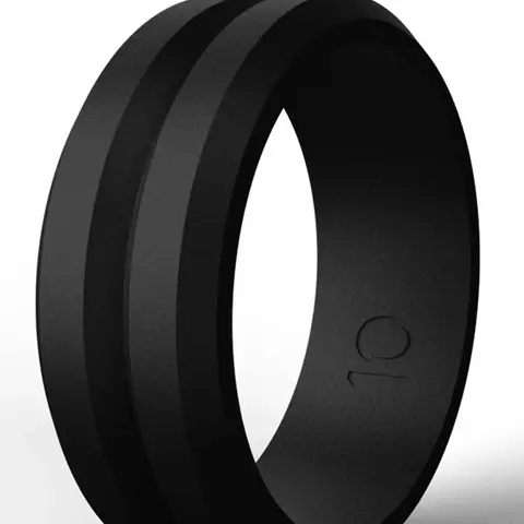 Men's Minimalist Silicone Ring, Simple Design Jewelry for Party, Daily Clothing Decor, Trendy All-match & Exquisite Jewelry for Birthday Gift, Active Sport