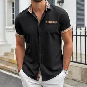 COOFANDY men's short sleeved shirt casual wrinkle free shirt plaid collar summer button up shirt men's top, daily casual wrinkle free plai Menswear d collar shirt Underwear Tropical