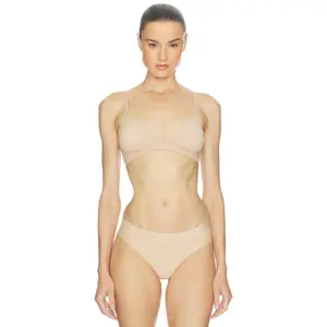 Knix Mesh Bra in Warm Sand