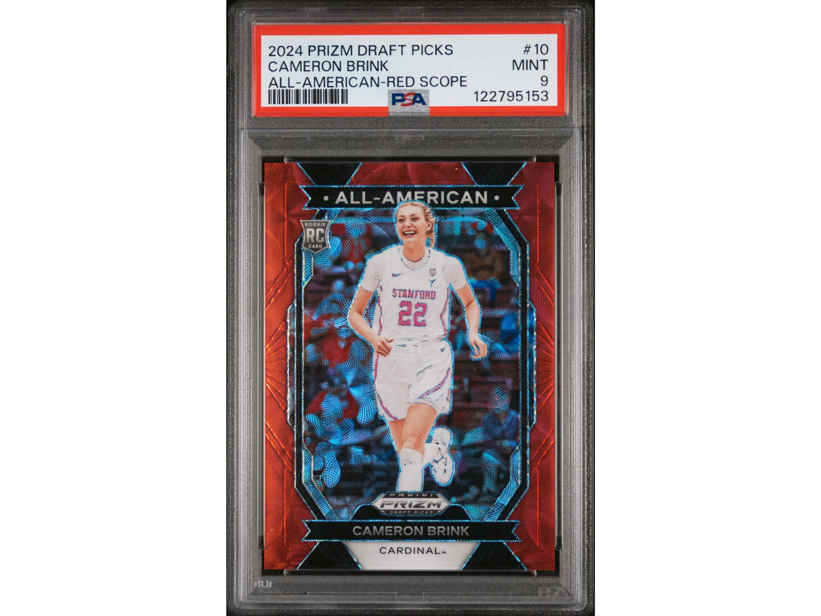 2024 Panini Prizm Draft Picks All-American Red Scope Cameron Brink #10 /88 PSA 9