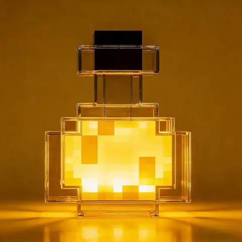 LED Lighted Color-Changing Potion Bottle Specialty Kitchen Utensil - 8-Color Mood Lights, Decorative Ambient Lamp, RGB Lighting, Teen Gaming Room Desk Decor, Single Unit With Lights
