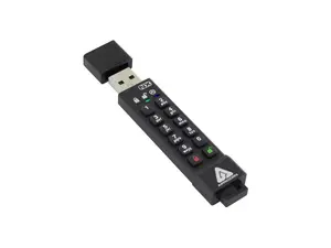 Apricon 32GB Aegis Secure Key 3NX - Software-Free 256-Bit AES XTS Encrypted USB 3.1 Flash Key with FIPS 140-2 level 3 validation - Onboard Keypad (ASK3-NX-32GB)