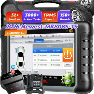Autel MaxiCOM MK808S-TS OBD2 Scanner - 2026 TPMS Tool Equivalent to MX808S, MP900, MS906 Pro, 3000+ Active Tests, 32 Services, TPMS Programming Relearn Retrofit, Full System Scan, Upgrade of MK900BT, MK808BT Pro, Tools, Tablet