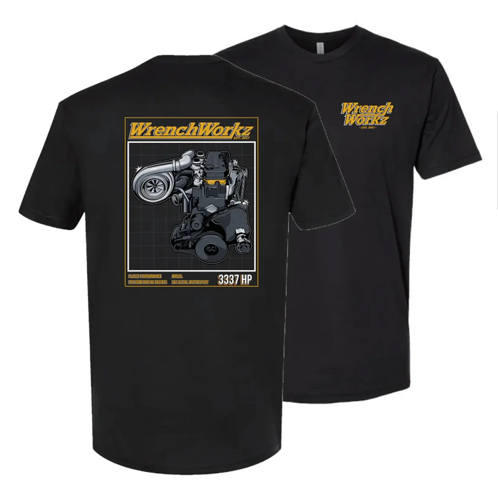 Wrenchworkz Cummins Engine T-shirt For Fan, Diesel Lover Gift Top Menswear, Truck Lover Tee, Made in USA