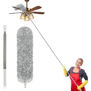 100-inch Extra-Long Dusters, Cleaner Tools with Extension Pole and Bendable and Washable Microfiber ,  Duster for High Ceilings,Ceiling Fan,Furniture