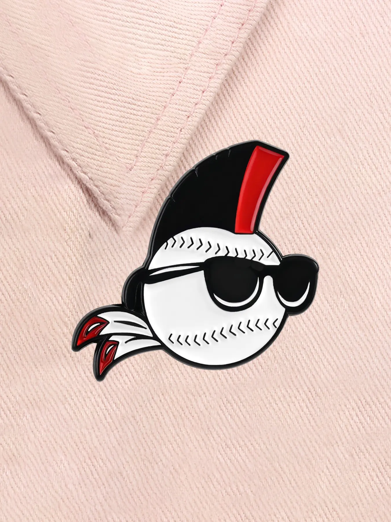 Trendy Sunglasses Baseball Enamel Pin Fun Sports Style Unique Alloy Brooches Lapel Backpack Badge Fashion Jewelry Accessories Gifts for Friends