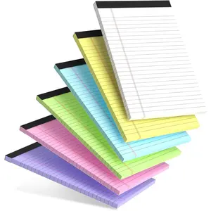 Small Note Pads 5x8"  6  Colors Notepad, College Ruled, 30 Sheets Each |  for Work, School & Creative Notes! Legal Pads 5 x 8 Perforated Narrow Ruled Pads of Paper (Multicolor 6)