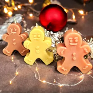 Gingerbread man beeswax candles Decor Decoration Scent Traditional Cozy Ornaments Scented Freshener