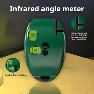 Electronic 90 Degree Red Light Scale, Red Light Level, Green Self Leveling Cross Line Red Light Level with Horizontal and Vertical Lines, Protable for Construction (1PCS)