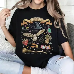 Wizard Essentials TShirt for Fans of the Wizarding World Perfect Halloween Fall Season Gift for Book Enthusiasts